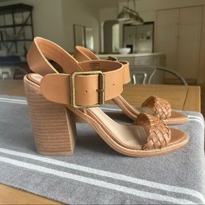 NEW Steve Madden Cadence Leather Open Toe Block Heel